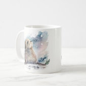 Winter Vibes Waterverf Seal Koffiemok (Voorkant links)