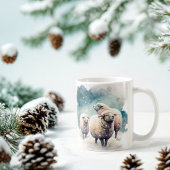 Winter Vibes Waterverf Sheep Koffiemok