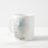 Winter Vibes Waterverf Uil Koffiemok (Voorkant links)
