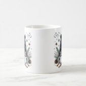 Winter Vibes Waterverf Zwart Beer - Koffiemok (Center)