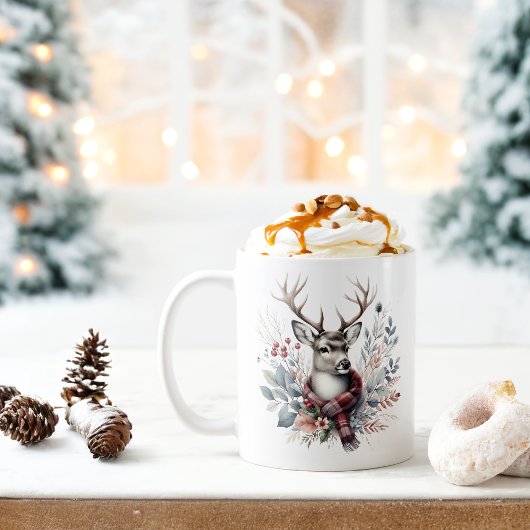 Winter Vibes Witte staart Herten - Koffiemok