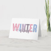 Winter Vibes - zachte pasteltypografie Kaart (Voorkant)