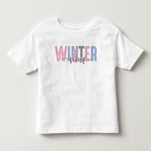 Winter Vibes - zachte pasteltypografie Kinder Shirts (Voorkant)