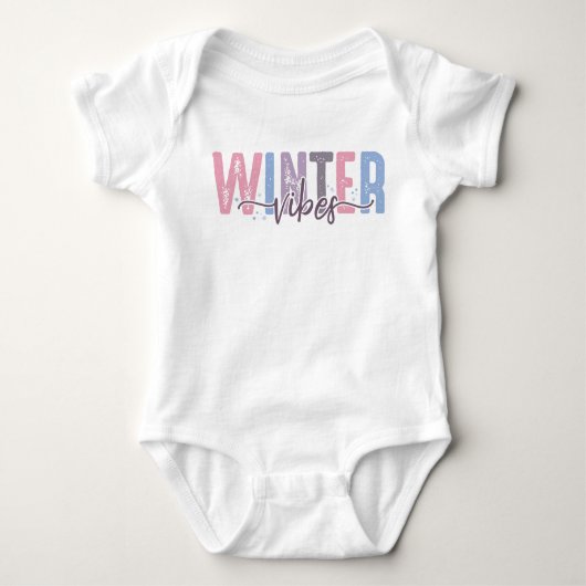 Winter Vibes - zachte pasteltypografie Romper (Voorkant)