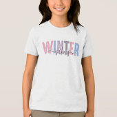Winter Vibes - zachte pasteltypografie Tri-Blend Shirt (Voorkant)