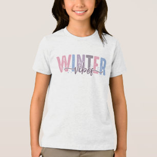 Winter Vibes - zachte pasteltypografie Tri-Blend Shirt