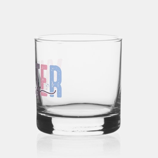 Winter Vibes - zachte pasteltypografie Whisky Glas (Links)
