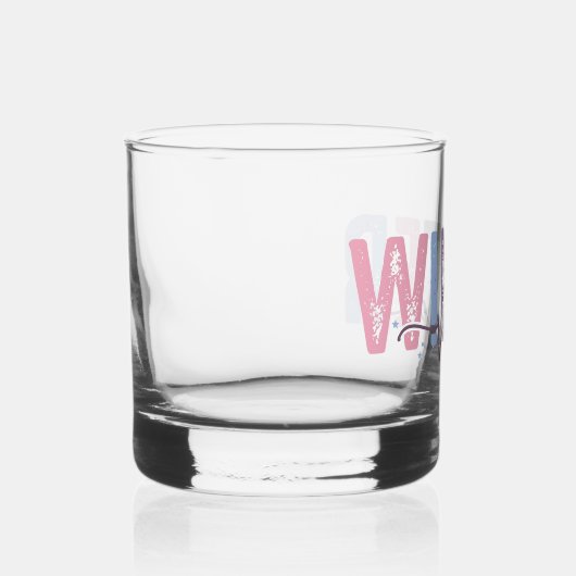 Winter Vibes - zachte pasteltypografie Whisky Glas (Rechts)