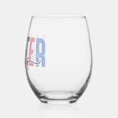 Winter Vibes - zachte pasteltypografie Wijnglas Zonder Voet (Links)