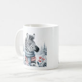 Winter Vibes Zebra - Koffiemok (Voorkant links)