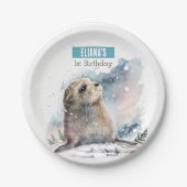 Winter vibes zegel - Verjaardagsfeest - Papieren Bordje (Voorkant)