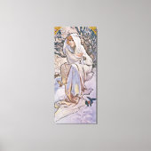 Winter (Vier seizoenen), Alphonse Mucha Canvas Afdruk (Voorkant)