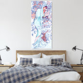 Winter (Vier seizoenen), Alphonse Mucha Canvas Pri (Insitu (Slaapkamer))