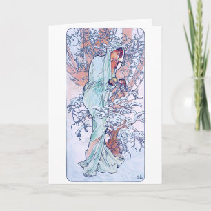 Winter (Vier seizoenen), Alphonse Mucha Kaart