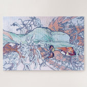Winter (Vier seizoenen), Alphonse Mucha Legpuzzel (Horizontaal)