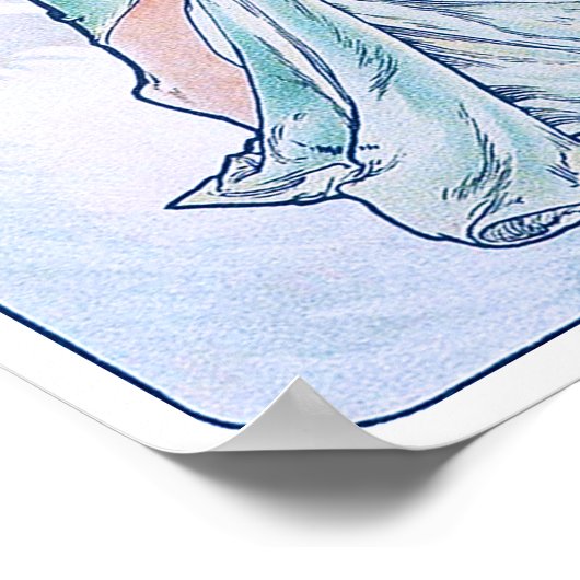 Winter (Vier seizoenen), Alphonse Mucha Poster (Hoek)