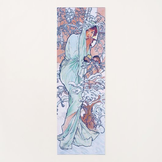 Winter (Vier seizoenen), Alphonse Mucha Yogamat (Voorkant)