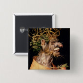 Winter, Vierkante Button 5,1 Cm (Voorkant /achterkant)