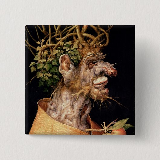 Winter, Vierkante Button 5,1 Cm (Voorkant)