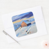 Winter Vierkante Sticker (Envelop)