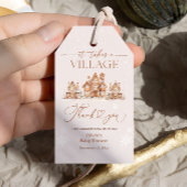 Winter Village Baby shower Dank u Cadeaulabel