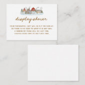 Winter Village Baby Shower Display Douche Informatiekaartje (Voorkant / Achterkant)