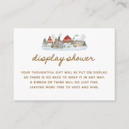 Winter Village Baby Shower Display Douche Informatiekaartje