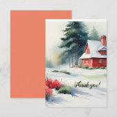 Winter Village Bedankkaart (Voorkant / Achterkant)