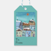 Winter Village cadeau label Cadeaulabel (Voorkant)