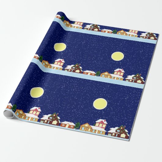 Winter Village Cadeaupapier (Uitgerold)