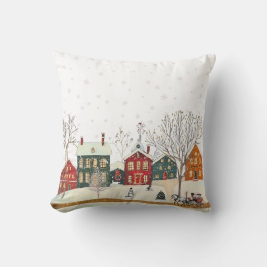 Winter Village Cozy Rustic Baby Shower Decor Kussen (Voorkant)