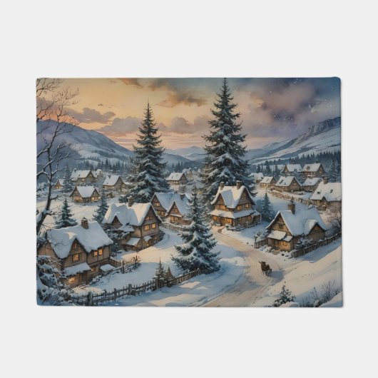 Winter Village Deurmat (Voorkant)
