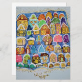 Winter village feestdagenkaart (Voorkant / Achterkant)