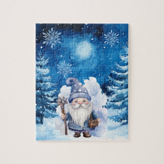 Winter Village & Gnome Jigsaw Puzzel (Verticaal)