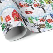 Winter Village Holiday Cadeaupapier (Rol Hoek)