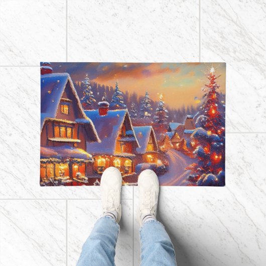 Winter Village Holiday Deurmat (Binnen)
