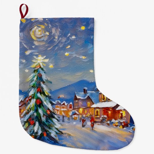 Winter Village Holiday Grote Kerstsok (Voorkant)