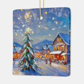 Winter Village Holiday Keramisch Ornament (Links)