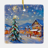 Winter Village Holiday Keramisch Ornament (Voorkant)