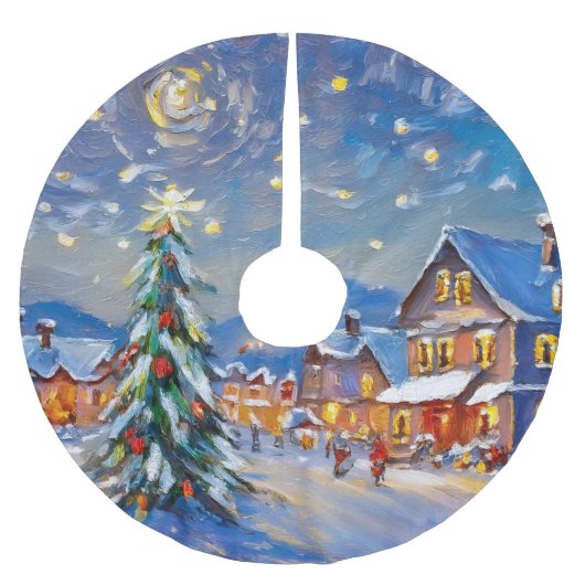 Winter Village Holiday Kerstboom Rok (Voorkant)