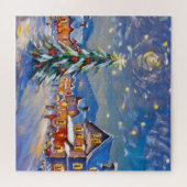 Winter Village Holiday Legpuzzel (Horizontaal)