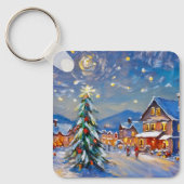 Winter Village Holiday Sleutelhanger (Voorkant)