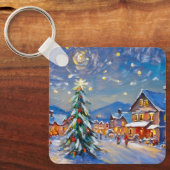 Winter Village Holiday Sleutelhanger (Voorkant)