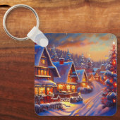 Winter Village Holiday Sleutelhanger (Voorkant)