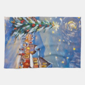 Winter Village Holiday Theedoek (Horizontaal)