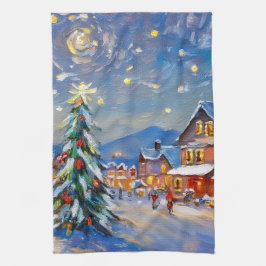 Winter Village Holiday Theedoek