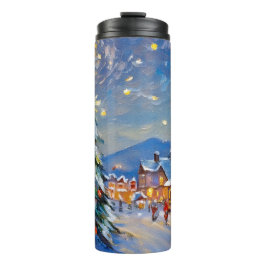 Winter Village Holiday Thermosbeker
