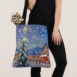 Winter Village Holiday Tote Bag