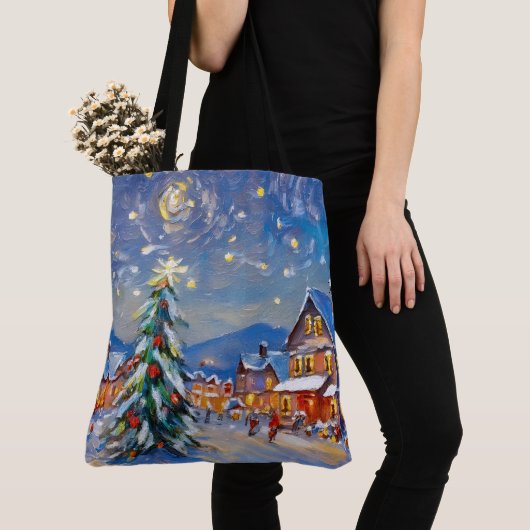 Winter Village Holiday Tote Bag (Dichtbij)