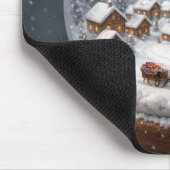 Winter Village In a Christmas Snow Globe Muismat (Hoek)